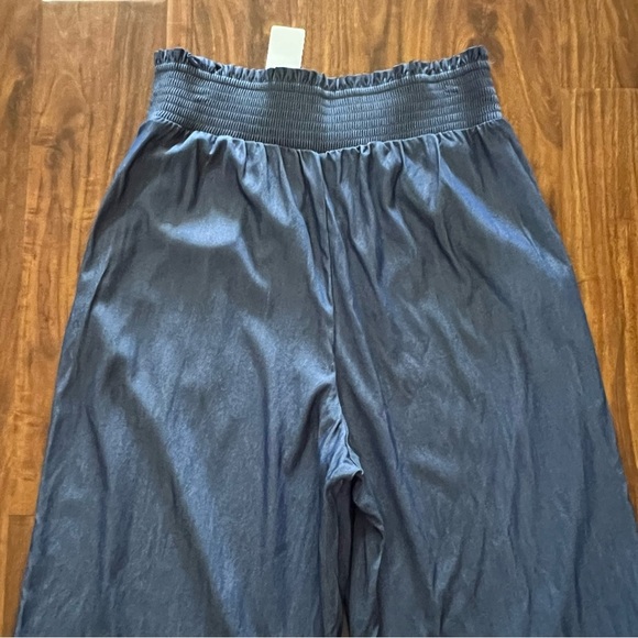 NWT Laundry by Shelli Segal Wide Leg Elastic Waist Blue Pants size medium - Picture 10 of 10